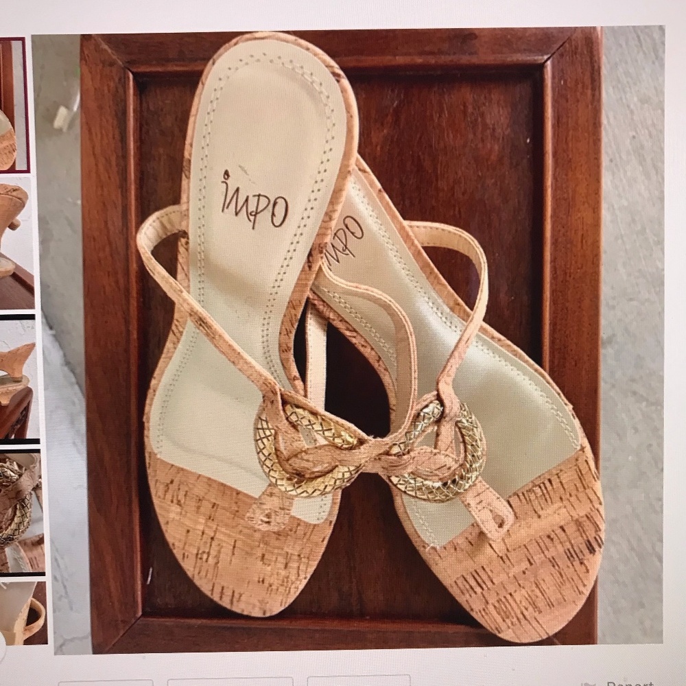 IMPO Sweet Summer Sandals with Cork Kitten Heel Im